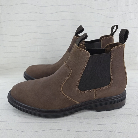 Clarks Mens Burchill Up Brown Leather Pull On Boots Shoes 261794027110 Size 12 main image 7